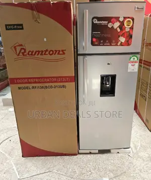 Ramtons Rf/130- 213l 2 Door Direct Cool Fridge+ Dispenser