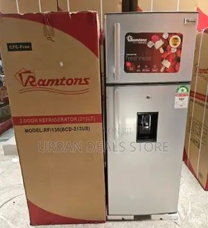 Ramtons Rf/130- 213l 2 Door Direct Cool Fridge+ Dispenser (1yr Wrty)