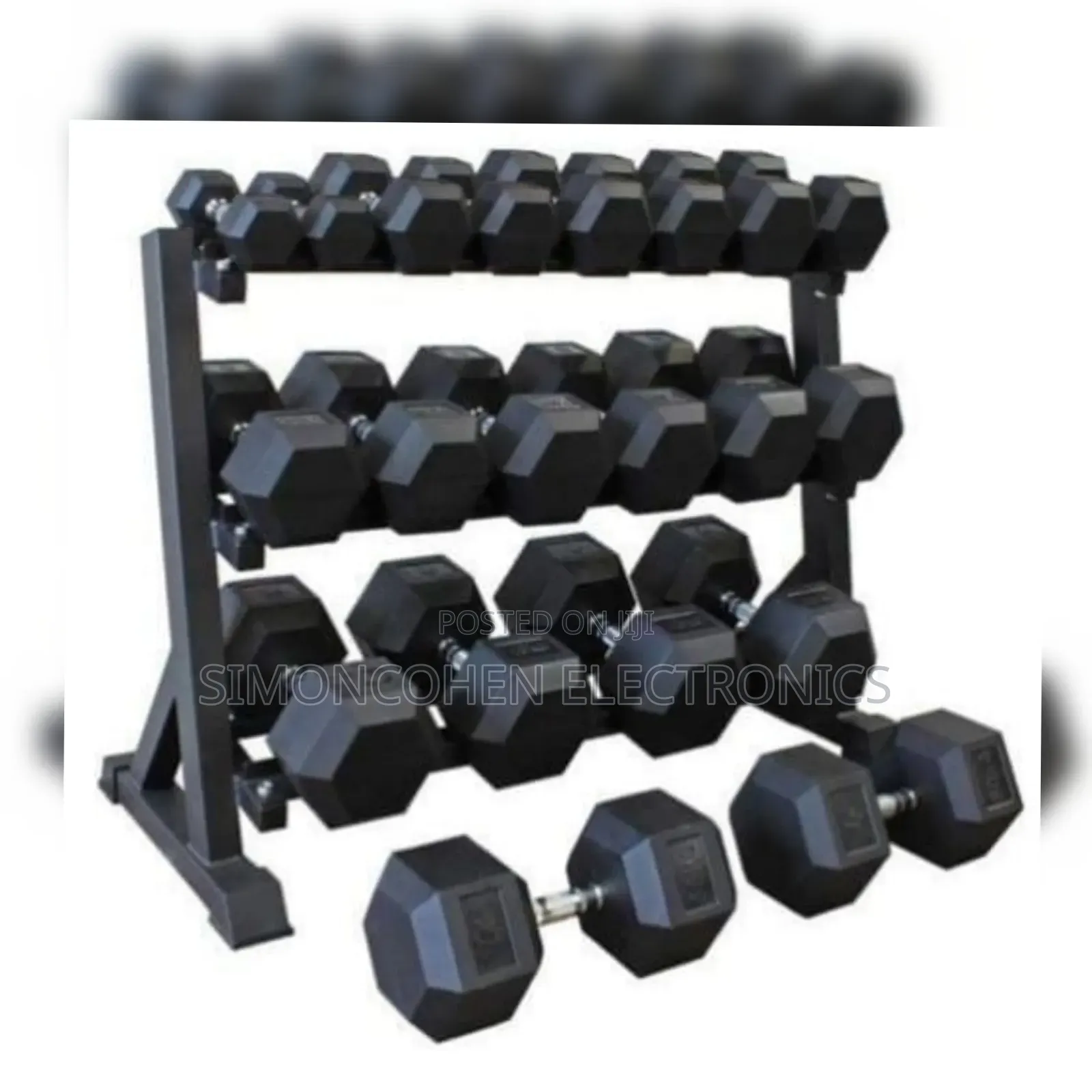 10kg Hexagon Dumbbells