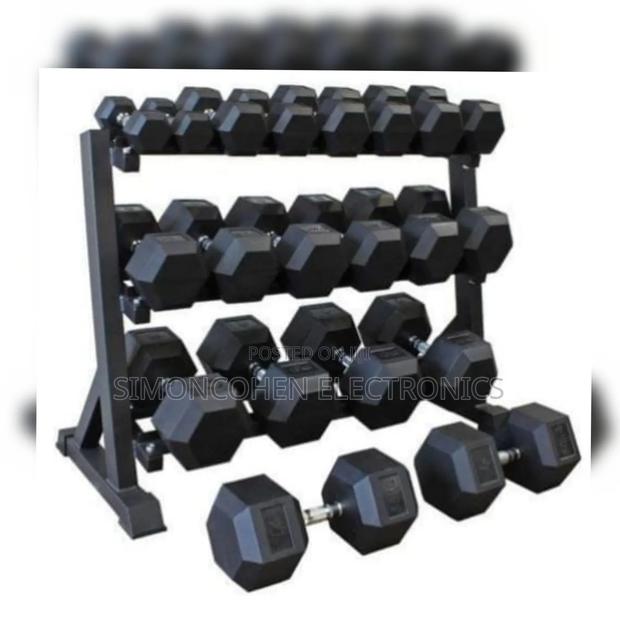 10kg Hexagon Dumbbells - main view