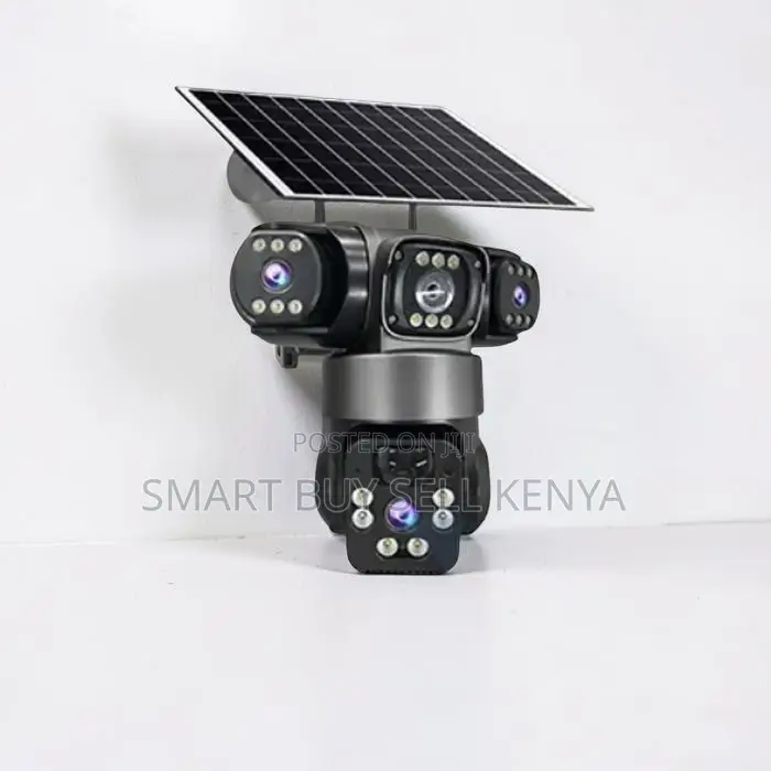 Colored Night Vision 20mp Ultra Hd 4g PTZ Triple Lens Solar Camera