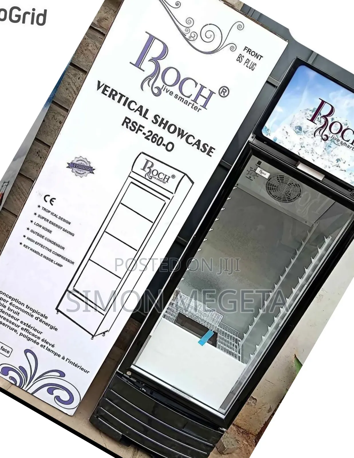 New Roch 209 Litres Showcase Fridge Available