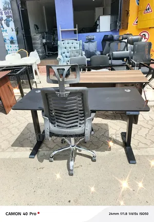 Imported Modern Motorists Height Adjustable Desk + Headrest Chair