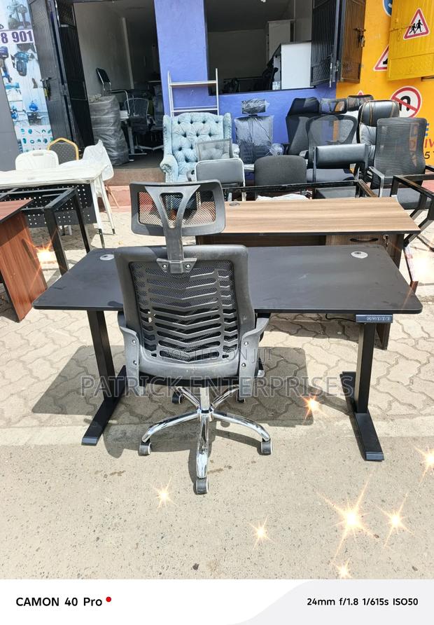 Imported Modern Motorists Height Adjustable Desk + Headrest Chair - thumbnail 2