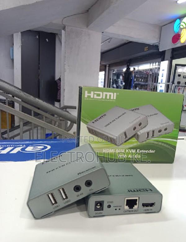 60m Hdmi Kvm Extender Cat5e/6/7 Cable To Transmit 1080p At 60hz