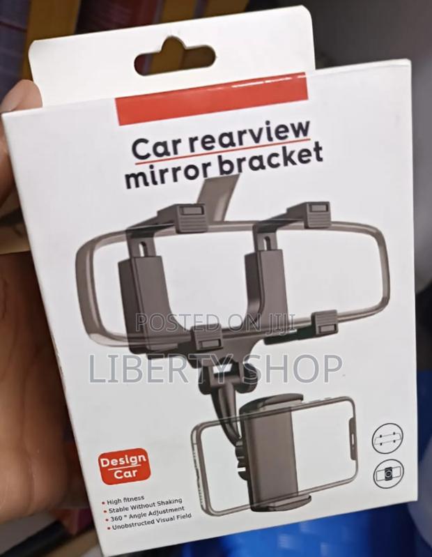Adjustable Car Rear View Mirror Phone Holder Stand