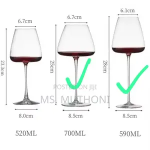 6 PCS Long Stem Wine Glass (590 Ml/ 720 Ml )