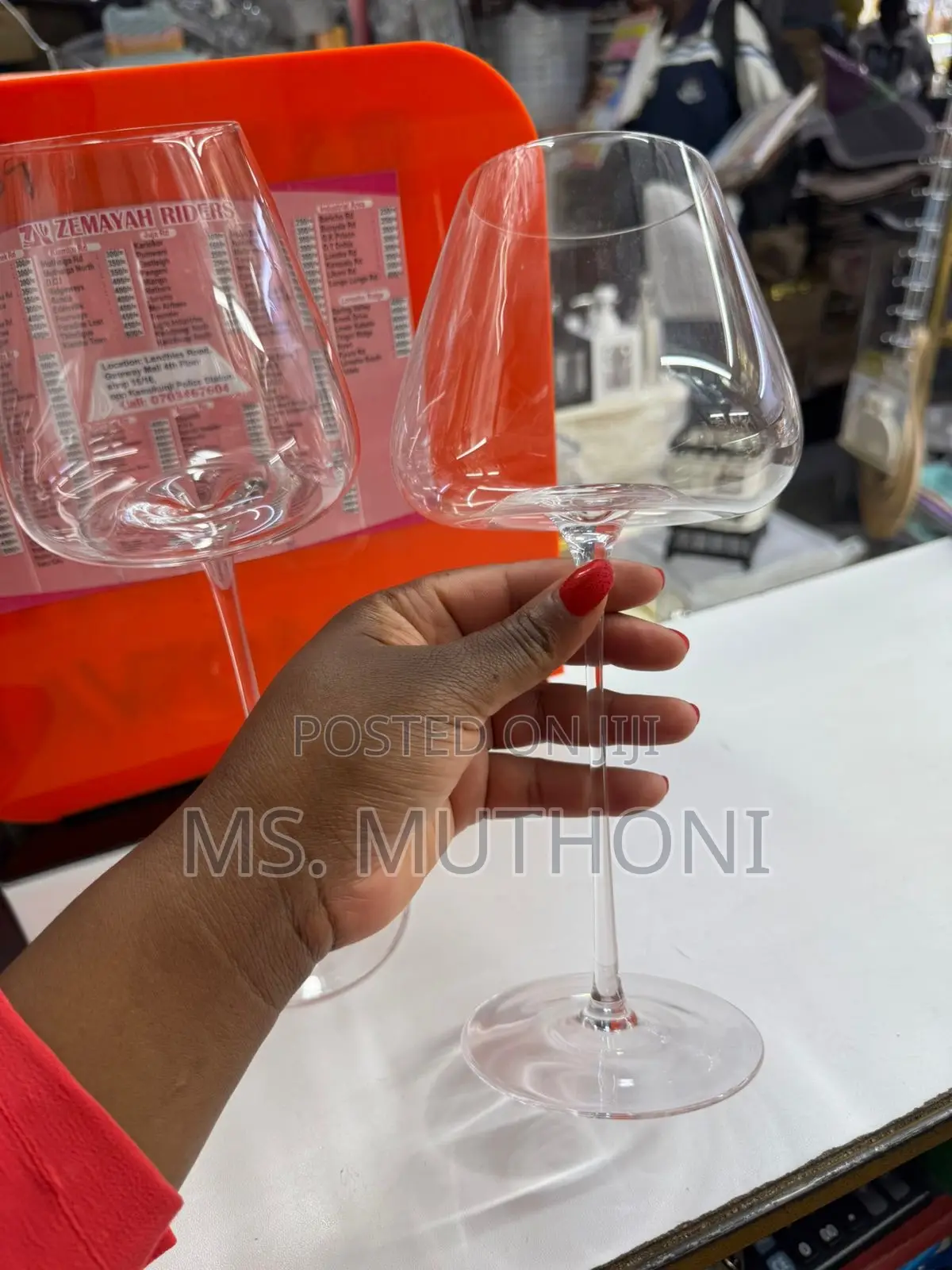 6 PCS Long Stem Wine Glass (590 Ml/ 720 Ml )