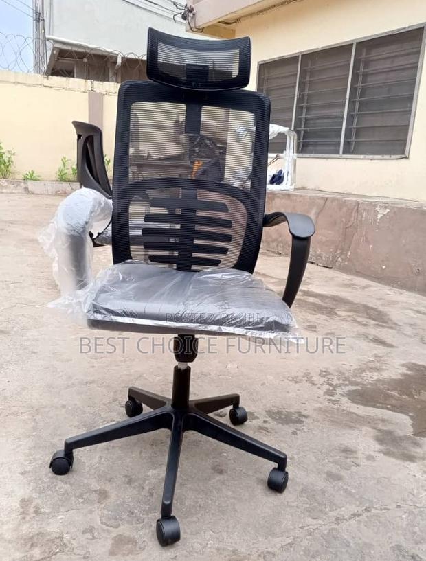 Office Chair; Modern Mesh Fabric High Back Ergonomic Office Chair - thumbnail 5