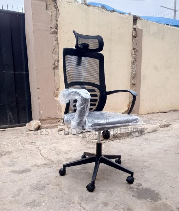 Office Chair; Modern Mesh Fabric High Back Ergonomic Office Chair - thumbnail 6