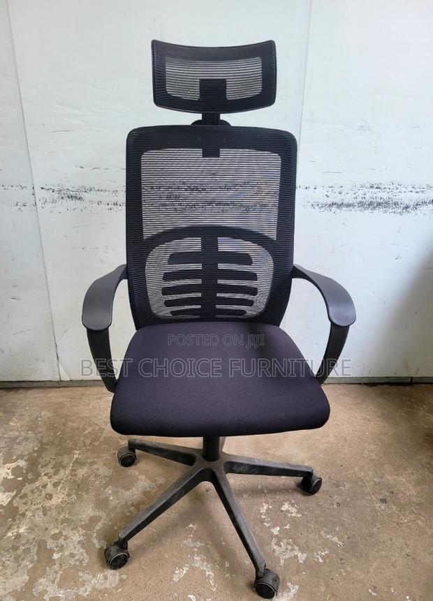 Office Chair; Modern Mesh Fabric High Back Ergonomic Office Chair - thumbnail 7