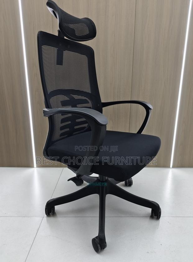 Office Chair; Modern Mesh Fabric High Back Ergonomic Office Chair - thumbnail 11