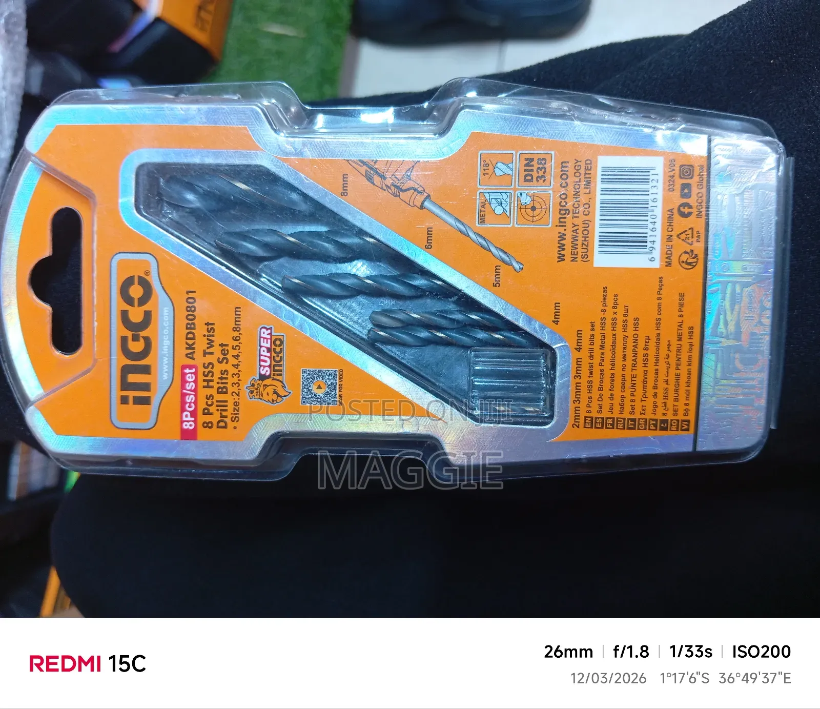 Ingco 8pcs Hss Twist Drill Bits Set