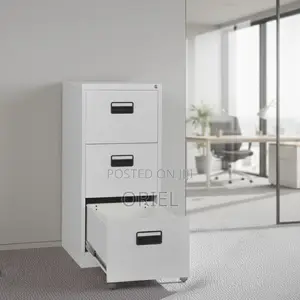 Office Cabinet : 3-Drawer Vertical Office Stainless Steel Cabinet
