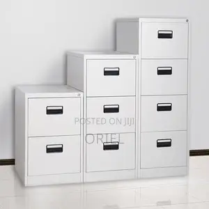 Office Cabinet : 3-Drawer Vertical Office Stainless Steel Cabinet