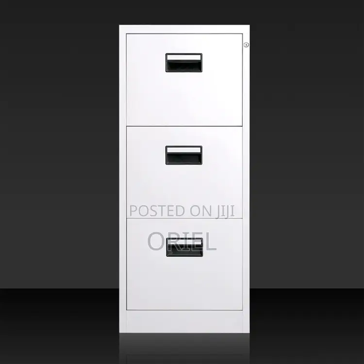 Office Cabinet : 3-Drawer Vertical Office Stainless Steel Cabinet