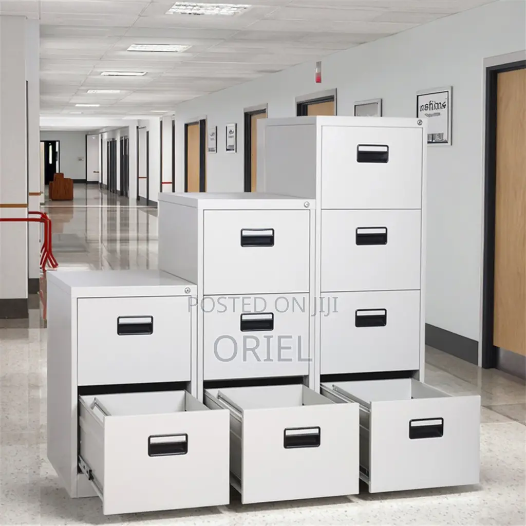 Office Cabinet : 3-Drawer Vertical Office Stainless Steel Cabinet