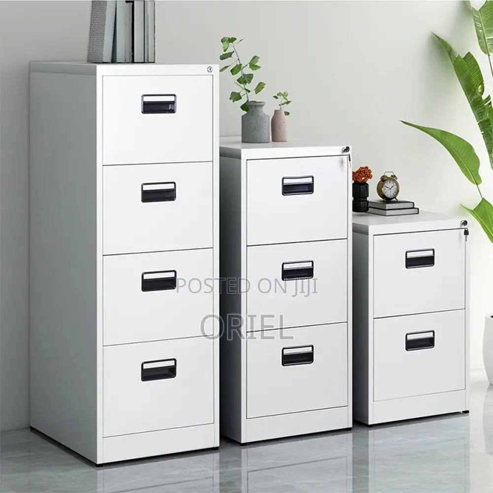 Office Cabinet : 3-Drawer Vertical Office Stainless Steel Cabinet