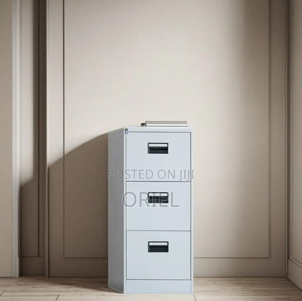 Office Cabinet : 3-Drawer Vertical Office Stainless Steel Cabinet