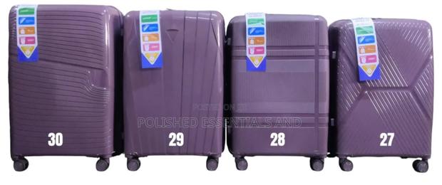 3 in 1 Rubber Double Zipper Suitcases - main view