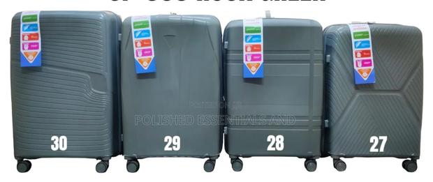 3 in 1 Rubber Double Zipper Suitcases - thumbnail 2