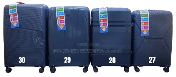 3 in 1 Rubber Double Zipper Suitcases - thumbnail 3