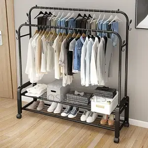 Advanced Double Layer Garment Rack Floor Standing