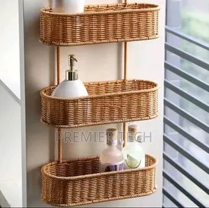 * 3 Layer Shower Caddy* *Material: Hand Woven Rattan