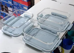 1520ml Large Borosilicate Glass Container Food Storage With Lids Hbc