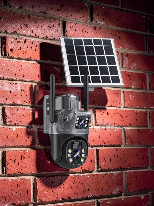 Wide Area Coverage 12mp 4g PTZ Rotating Dual Lens Solar Camera