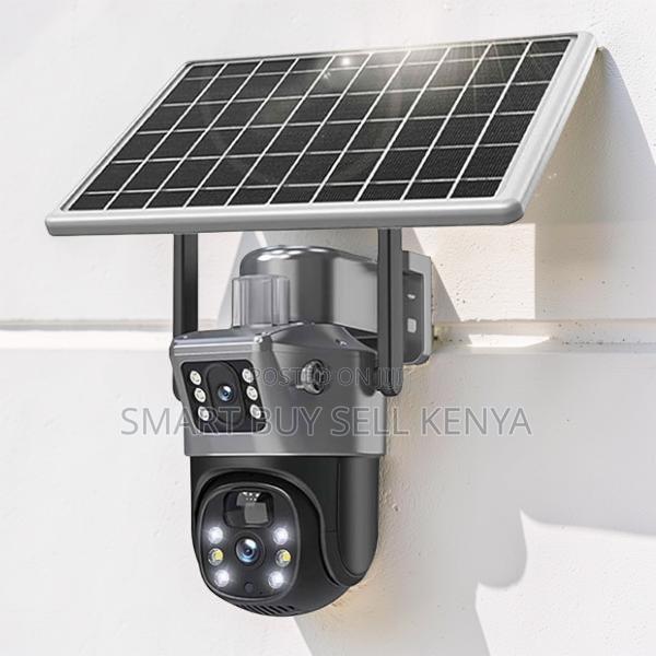 Reliable 24/7 Surveillance 12mp 4g PTZ Rotating Dual Lens Solar Camera - main view