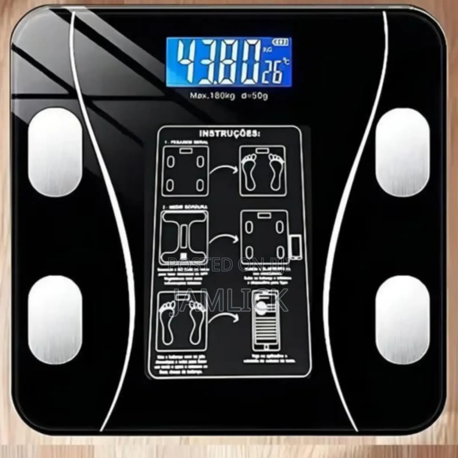 Bluetooth Bmi Smart Body Weighing Scale 180kg Digital Glass - Cr