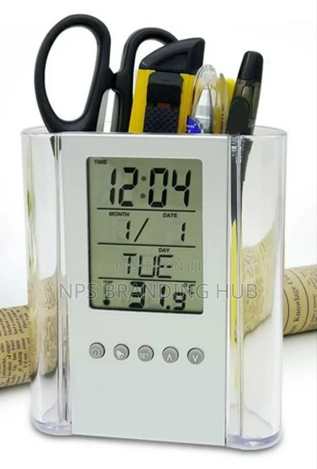 Pen Pencil Holder/Organizer, Digital LCD Desk Pen Holder