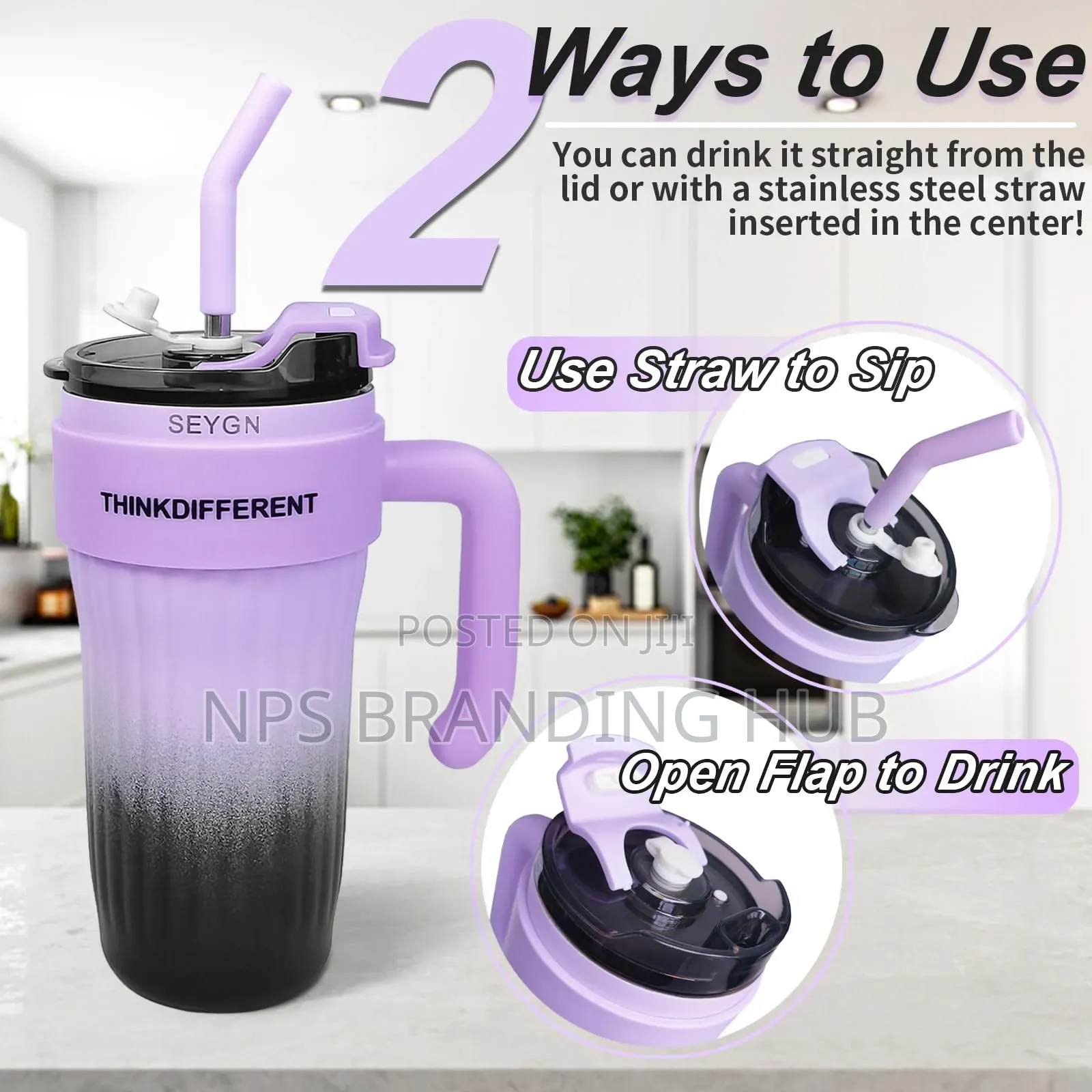 860ml Insulated Tumbler With Handle Hbc