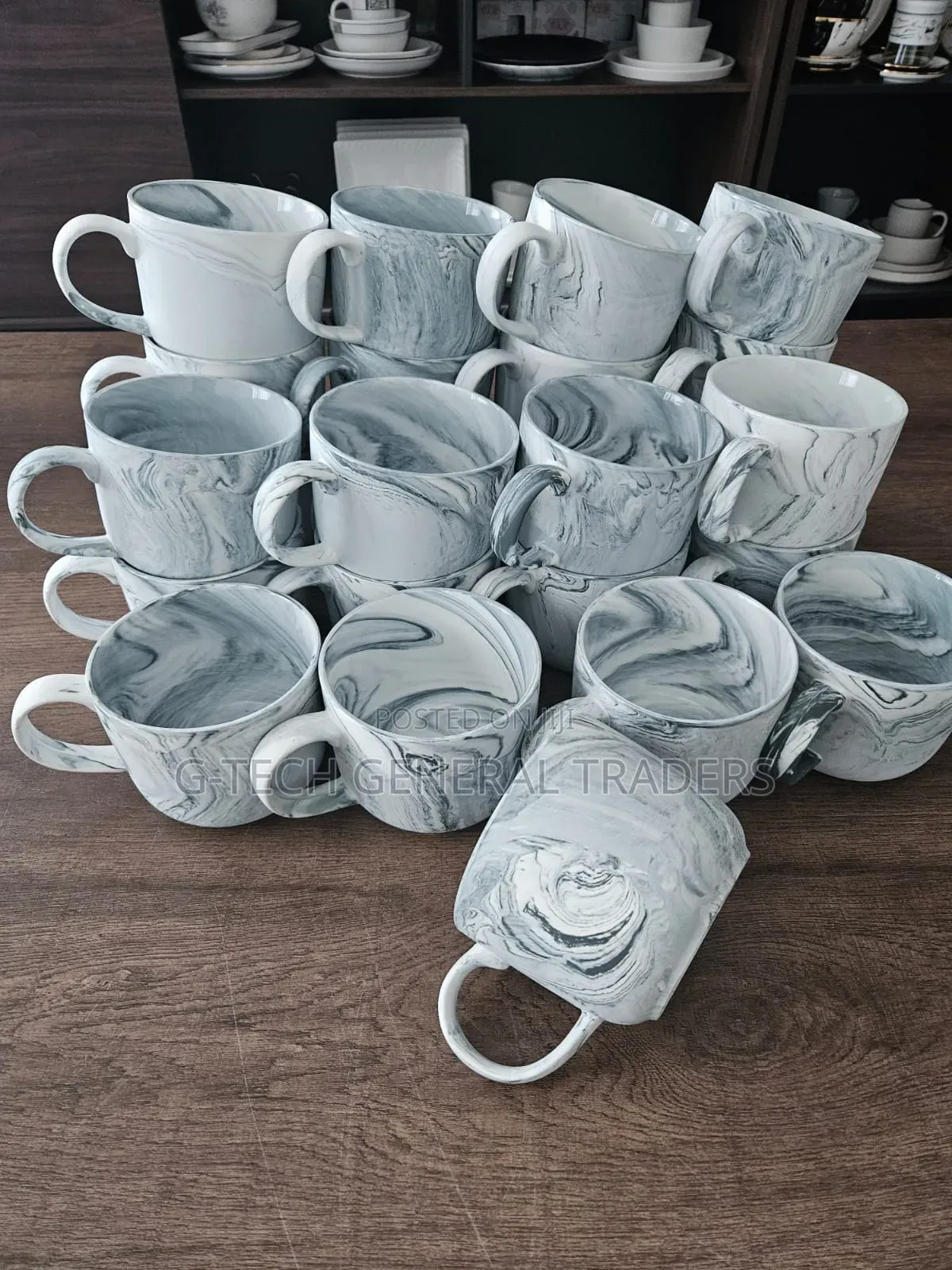 High Quality Gray Ceramic Mug/Soup Per Set 6 Pieces