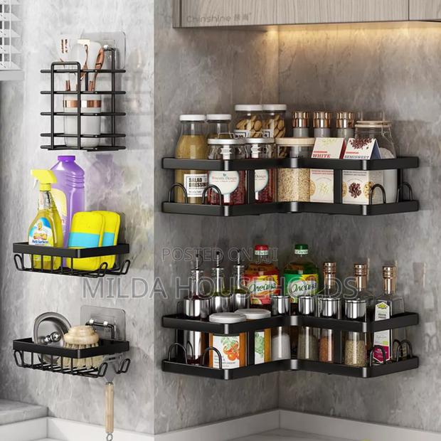 5pcs Set Triangular Shower Caddy Shelf/Bathroom Organizer
