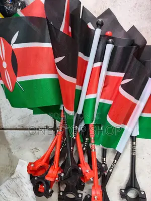 2pcs Kenyan Flag Bike Mount
