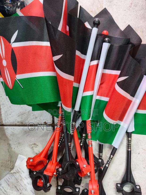 2pcs Kenyan Flag Bike Mount - main view