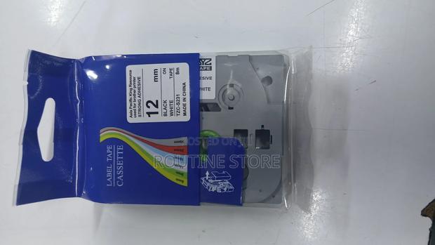 Brother Cartridge 12mm Black on White - main view