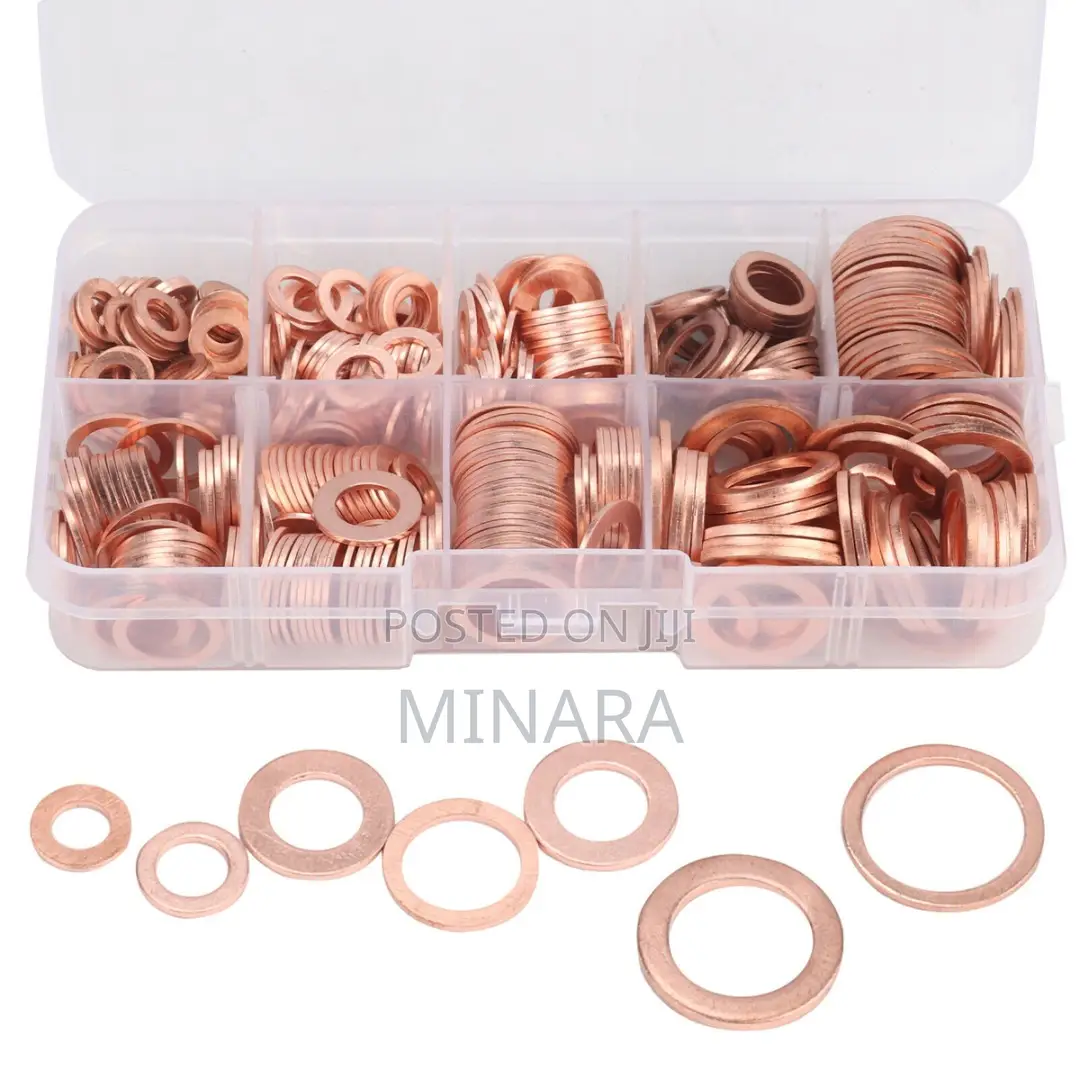 280 Pc, Flat Copper Washers, Seal Rings,12 Sizes M5/6/8/10/12/14/16/20