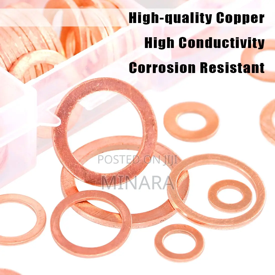 280 Pc, Flat Copper Washers, Seal Rings,12 Sizes M5/6/8/10/12/14/16/20