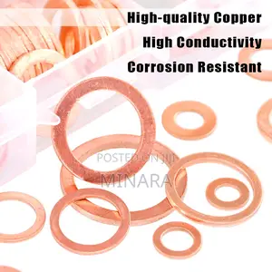 280 Pc, Flat Copper Washers, Seal Rings,12 Sizes M5/6/8/10/12/14/16/20