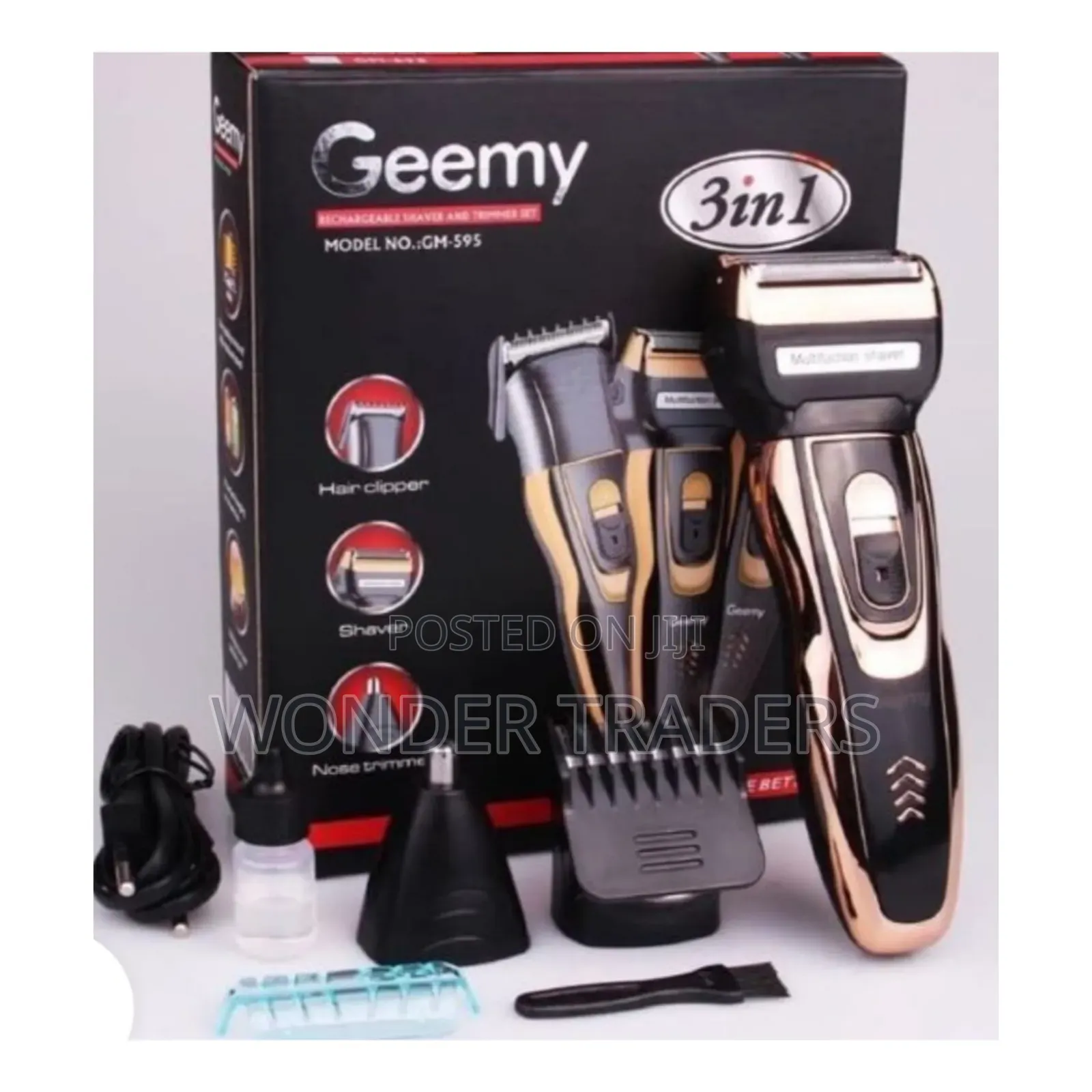3in1 Rechargeable Geemy Shaver and Trimmer Set
