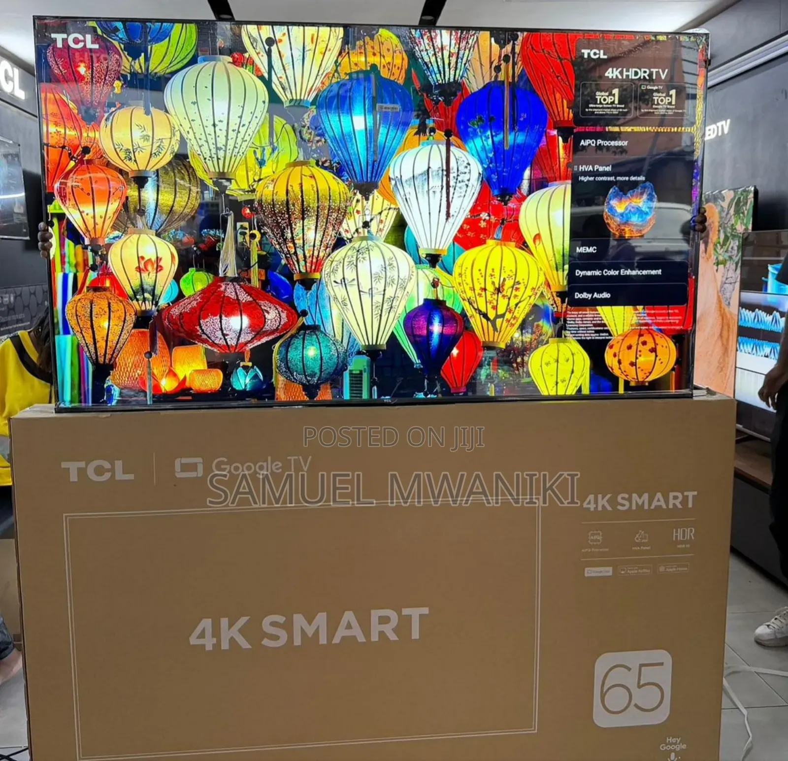 TCL 65" 65v6d Uhd Google Tv Latest 2026 Model Frameless Screen