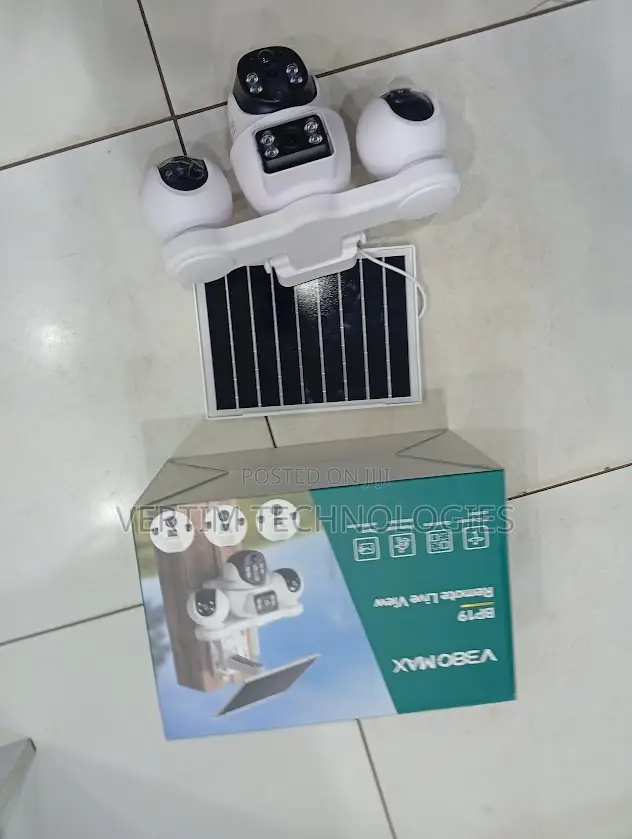 V380 Four Lens Four Screen 4g Wifi Sim Card CCTV Solar Panel Outdoor