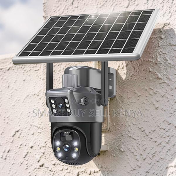 Anti-Theft Camera Design 12mp 4g PTZ Rotating Dual Lens Solar Camera