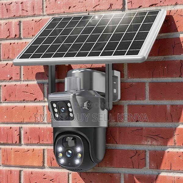Motion Recording Modes 12mp 4g PTZ Rotating Dual Lens Solar Camera