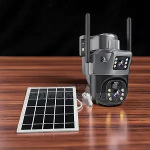 Real-Time Live Streaming 12mp 4g PTZ Rotating Dual Lens Solar Camera