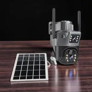 Easy Outdoor Installation 12mp 4g PTZ Rotating Dual Lens Solar Camera