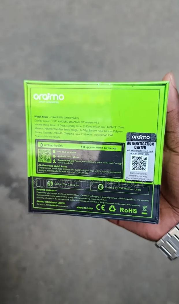 Oraimo Watch Muse 1.32" Amoled, Health and Elegance Osw-831n - thumbnail 2